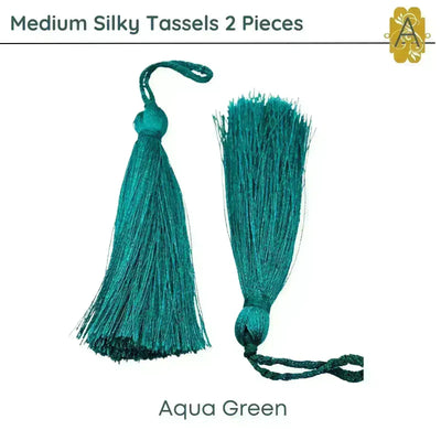MediumTasselsAquaGreen - The Argus Collection