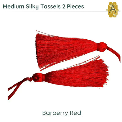 Medium Silky Tassels, Reds & Pinks, 2 Pcs. 8cm or 3 inches - The Argus Collection