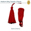 Medium Silky Tassels, Reds & Pinks, 2 Pcs. 8cm or 3 inches - The Argus Collection