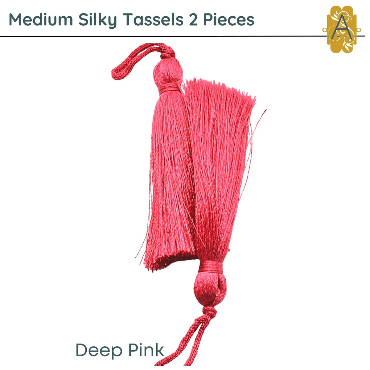 Medium Silky Tassels, Reds & Pinks, 2 Pcs. 8cm or 3 inches - The Argus Collection