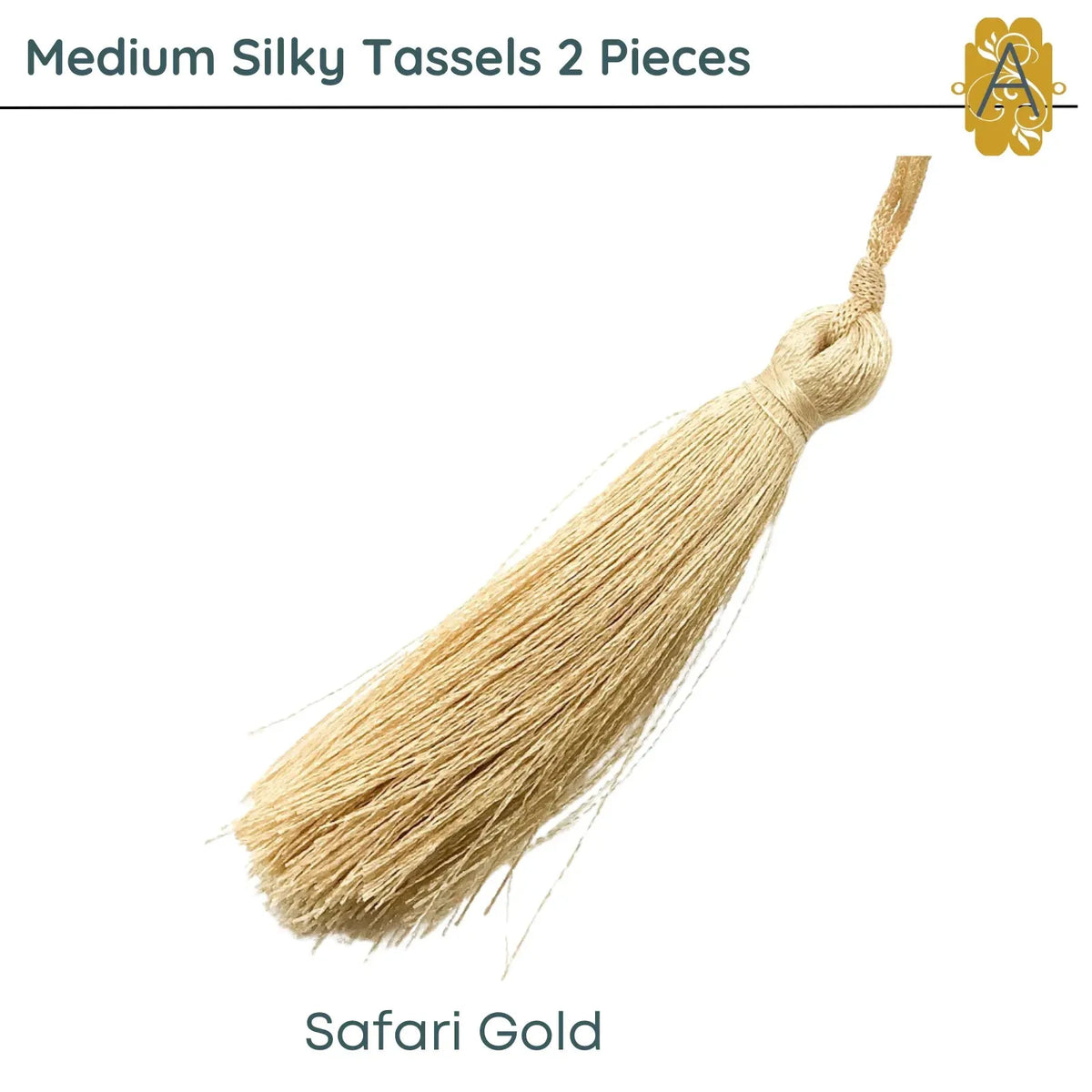 Medium Silky Tassels, Neutral Collection, 3 Pieces - The Argus Collection