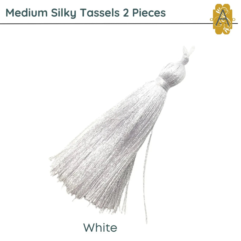 Medium Silky Tassels, Neutral Collection, 3 Pieces - The Argus Collection