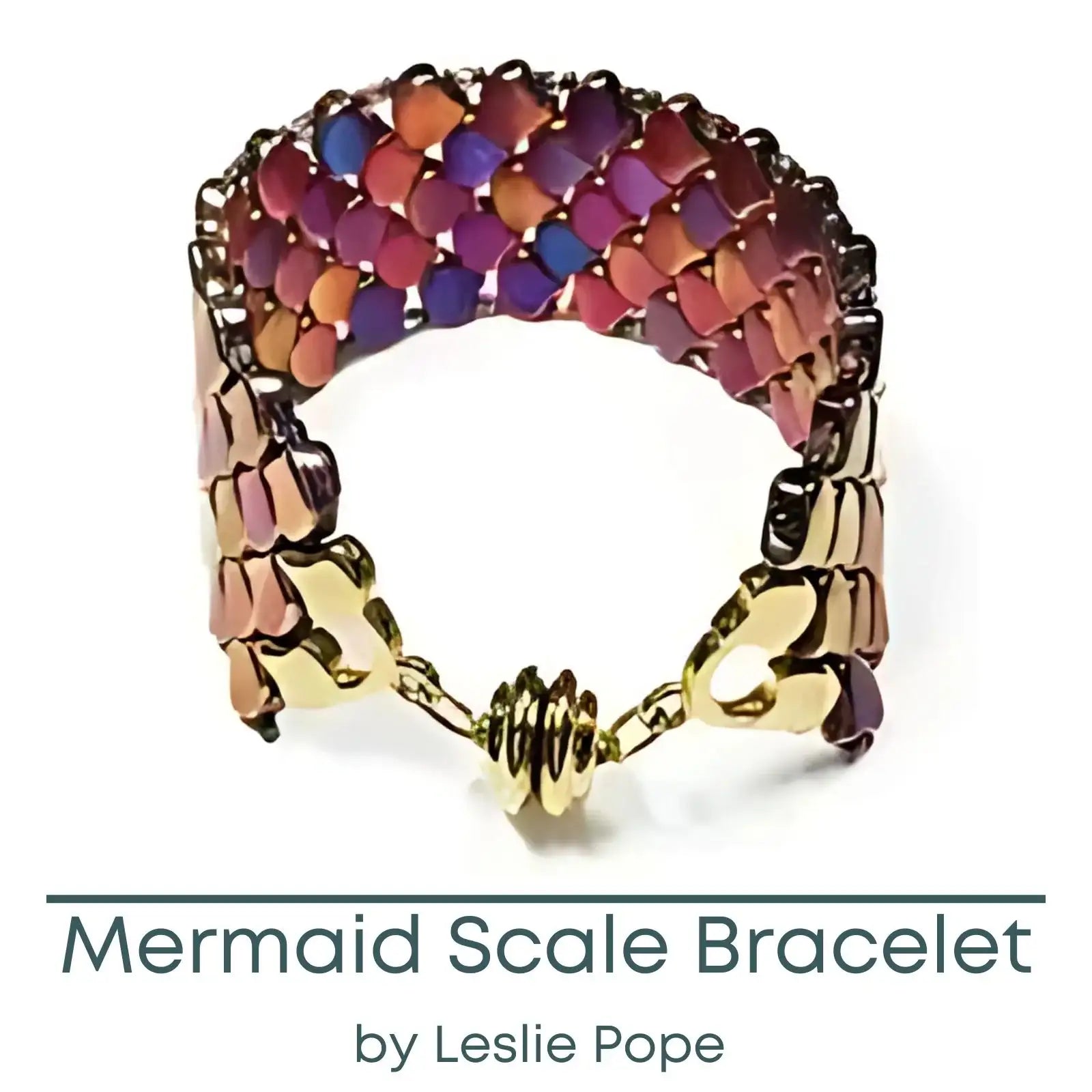 Mermaid Scales Bracelet Pattern by Leslie Pope - The Argus Collection