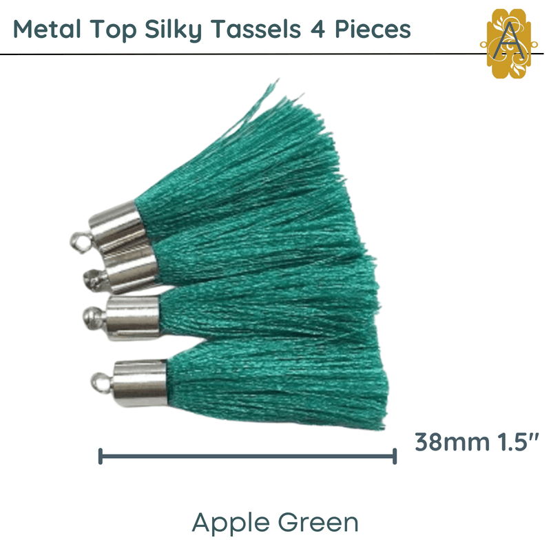 Metal Top Tassels, 38mm or 1.5", 10 Colors, 4 Pieces