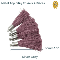 Metal Top Tassels, 38mm or 1.5", 10 Colors, 4 Pieces