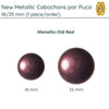 Cabochons par Puca, 18mm or 25mm, New Metallic Collection, 6 Colors - The Argus Collection