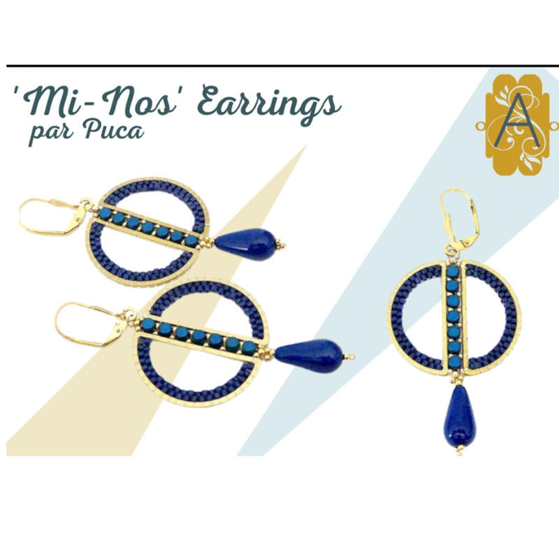 Mi-Nos Earrings Pattern par Puca - The Argus Collection