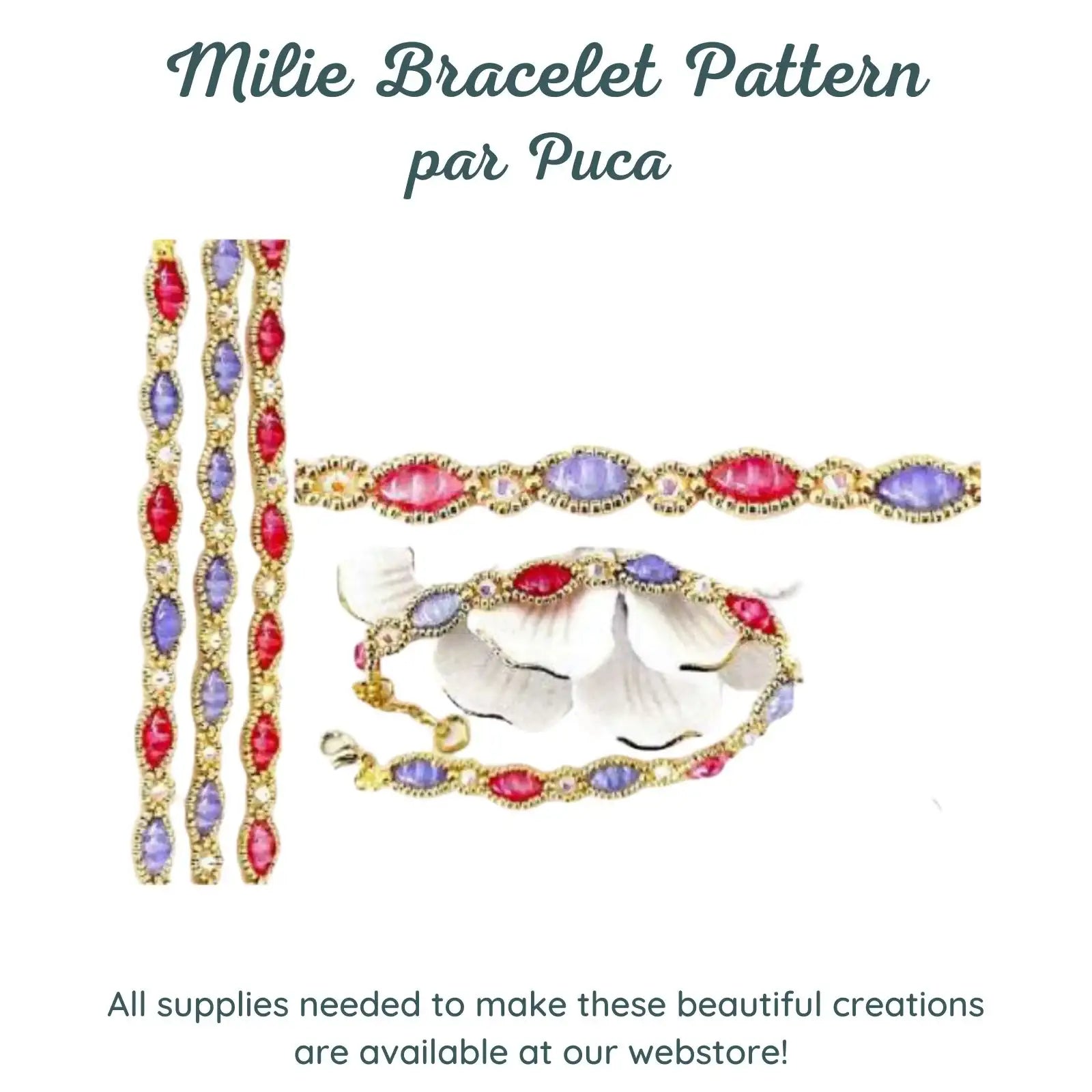 Milie Bracelet Pattern par Puca® - The Argus Collection