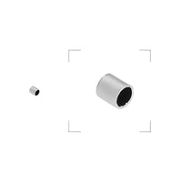 Cylinder Brass Crimp Bead or End Cap - Cylinder Brass Crimp Bead or End Cap - Antique Silver , The Argus Collection