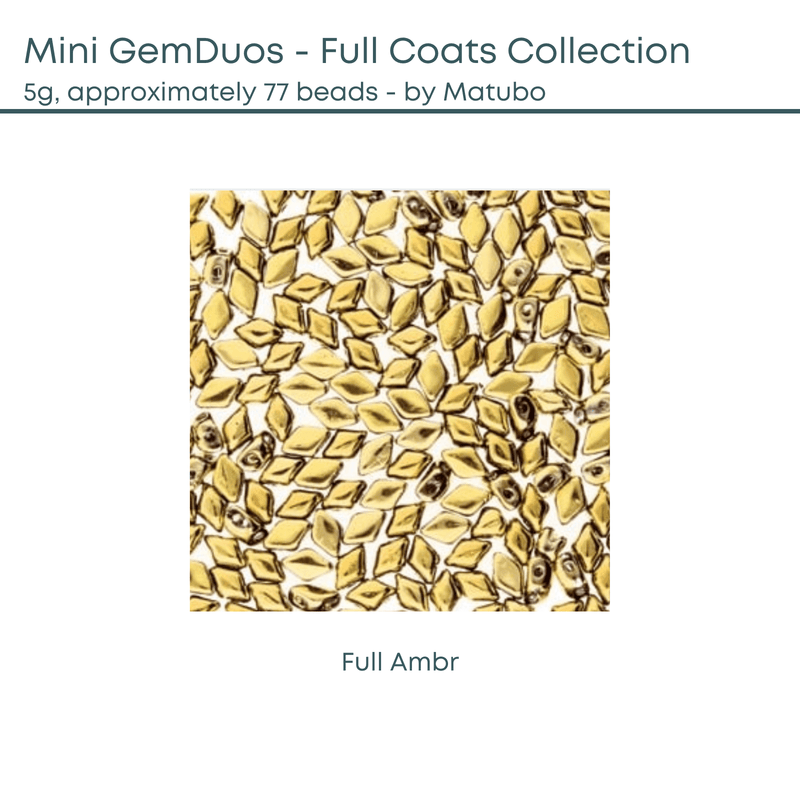 Mini Gemduos Beads, 5g., Full Coats Collection, 3 Colors - The Argus Collection