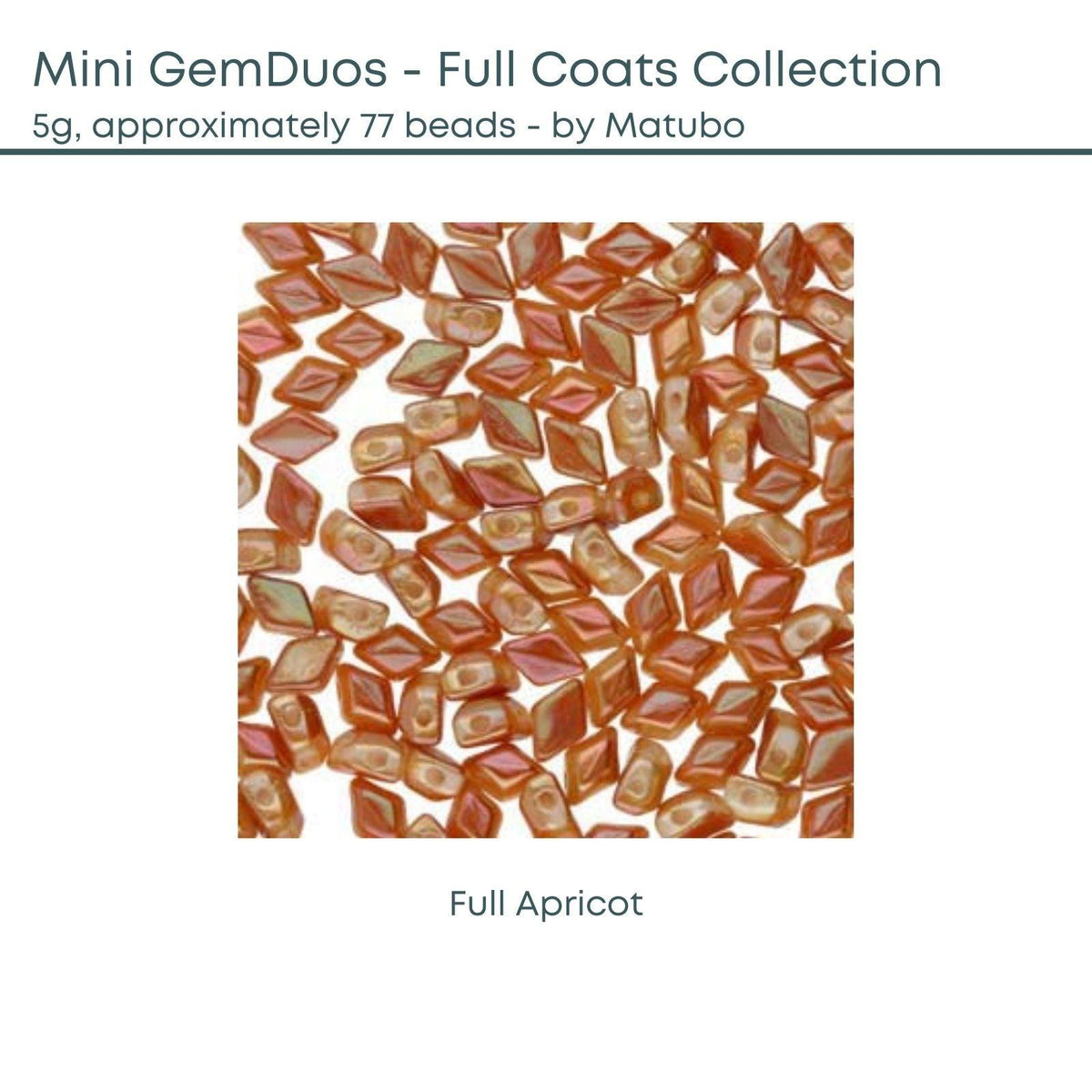 Mini Gemduos Beads, 5g., Full Coats Collection, 3 Colors - The Argus Collection