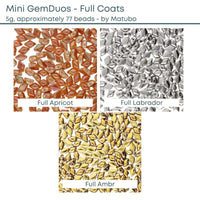 Mini Gemduos Beads, 5g., Full Coats Collection, 3 Colors - The Argus Collection