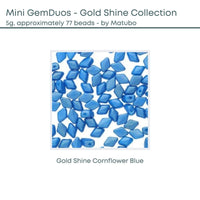 Mini Gemduo Beads, 5g., Gold Shine Collection, 5 Colors - The Argus Collection