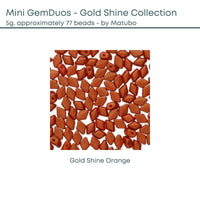 Mini Gemduo Beads, 5g., Gold Shine Collection, 5 Colors - The Argus Collection