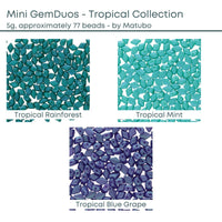 Mini Gemduo Breads, 5g., Tropical Collection 3 Colors - The Argus Collection