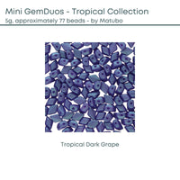 Mini Gemduo Breads, 5g., Tropical Collection 3 Colors - The Argus Collection