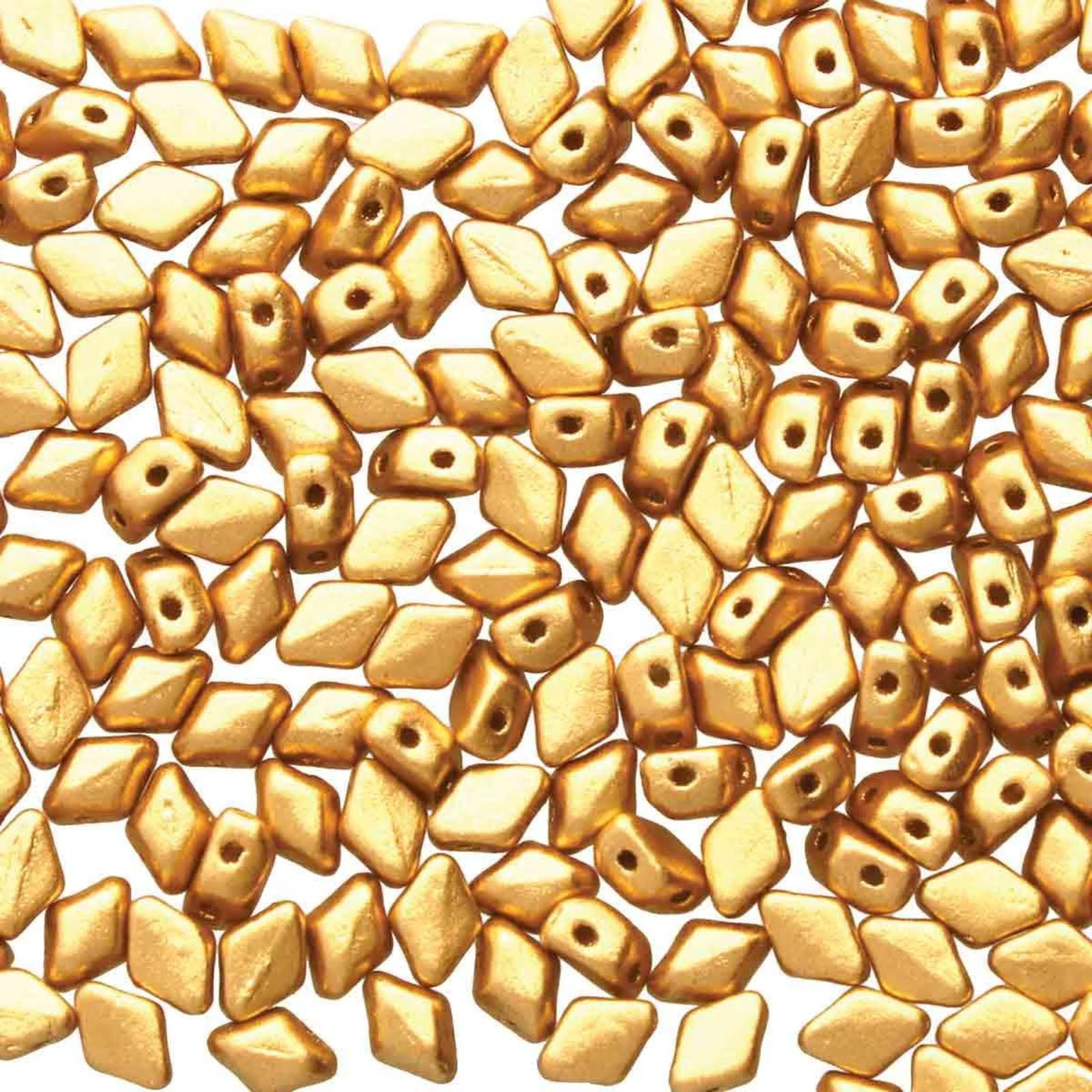 Mini Gemduo Beads, Crystal Bronze Pale Gold