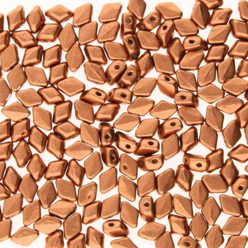 Mini Gemduo Beads, Crystal Bronze Vintage Copper
