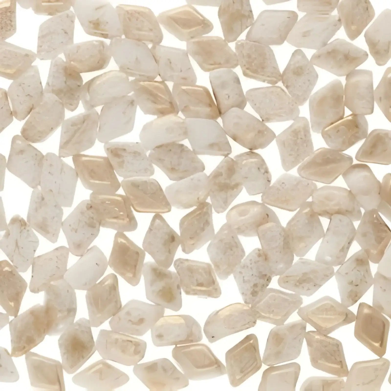 Mini Gemduo Beads, Chalk Gold Splash