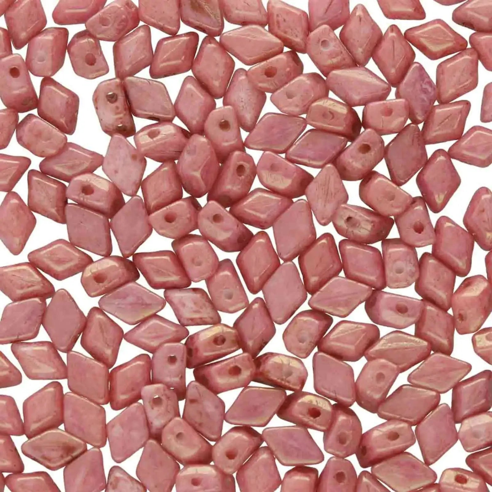 Mini Gemduo Beads, Chalk Red Terracotta