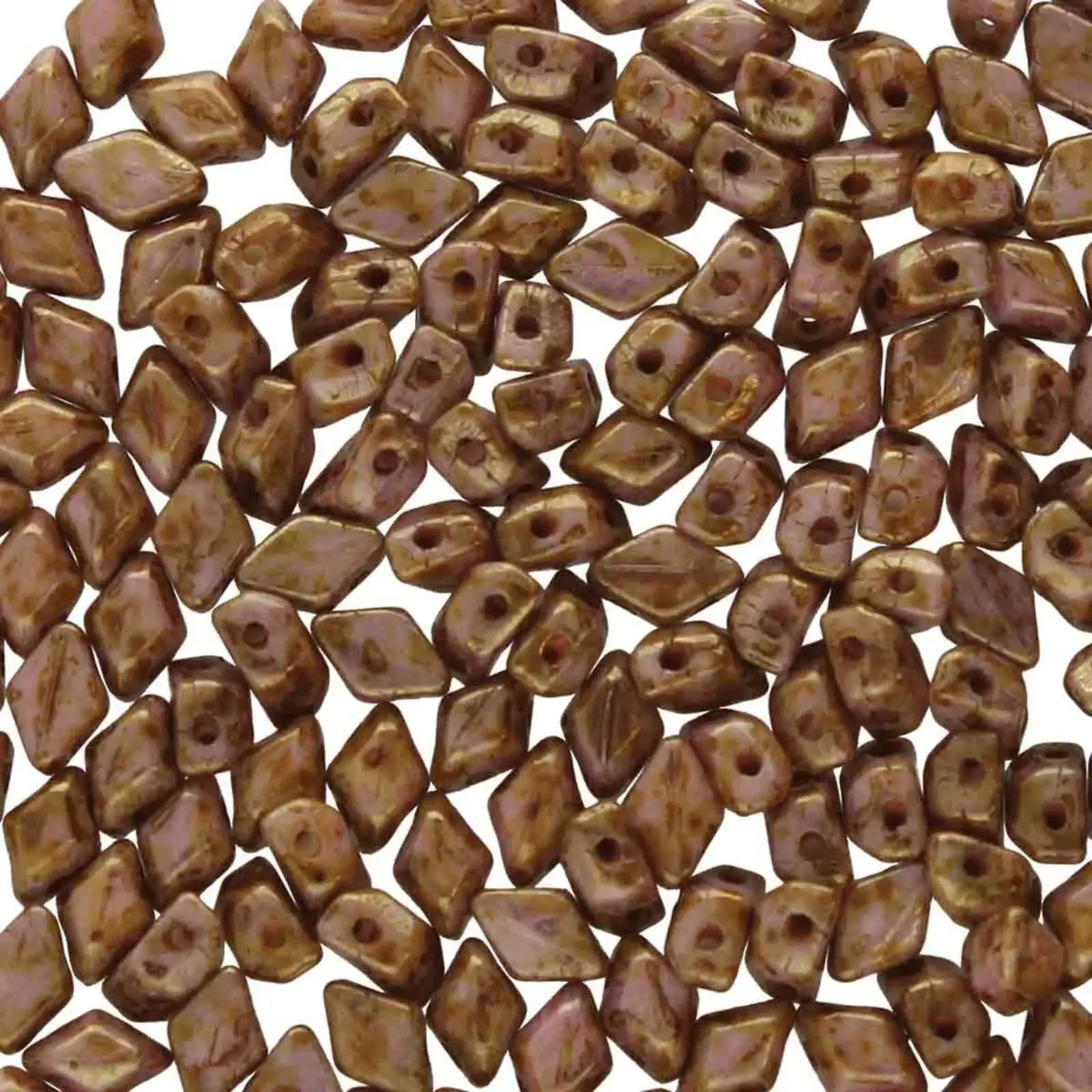 Mini Gemduo Beads, Chalk Senegal Brown Purple