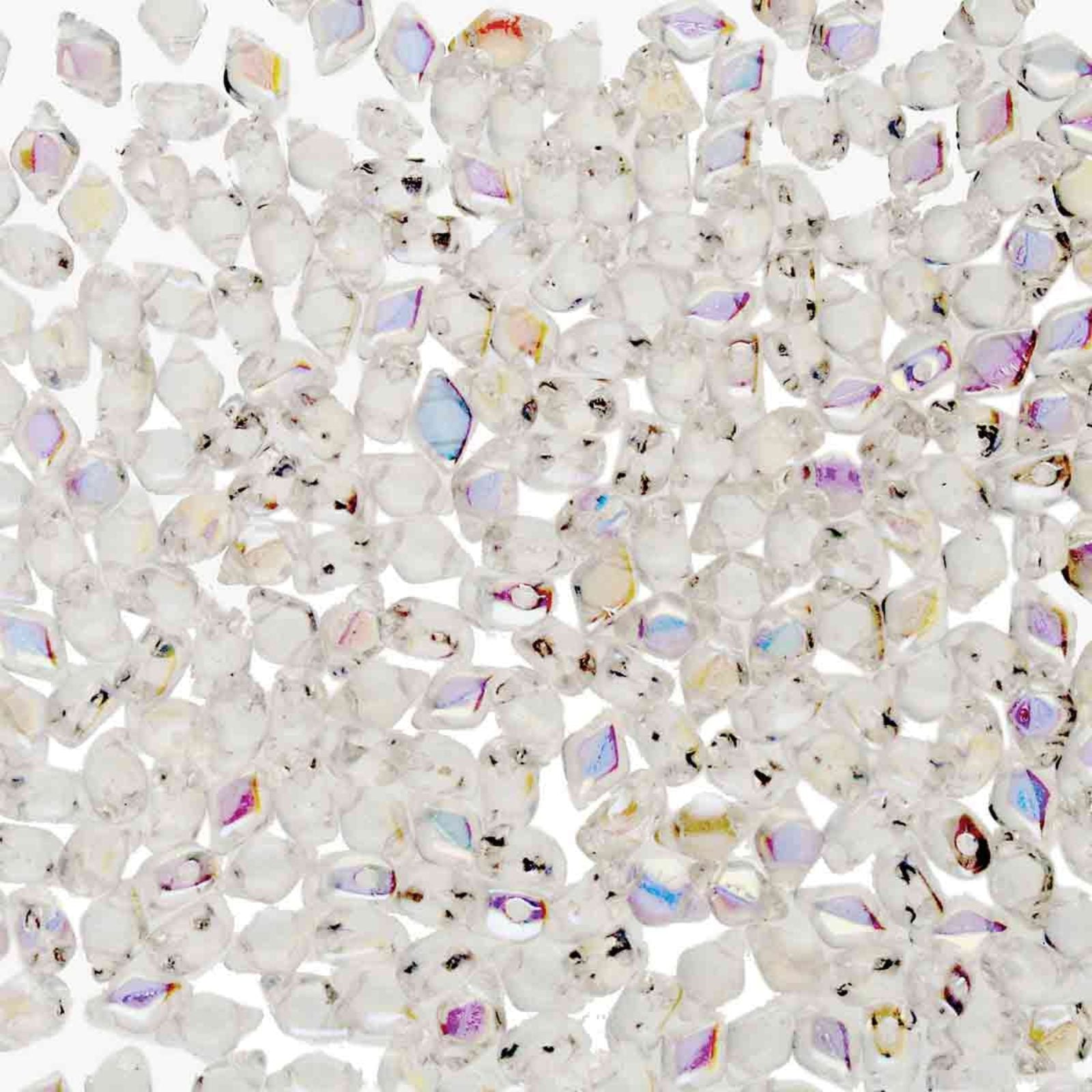 Mini Gemduo Beads, Crystal AB