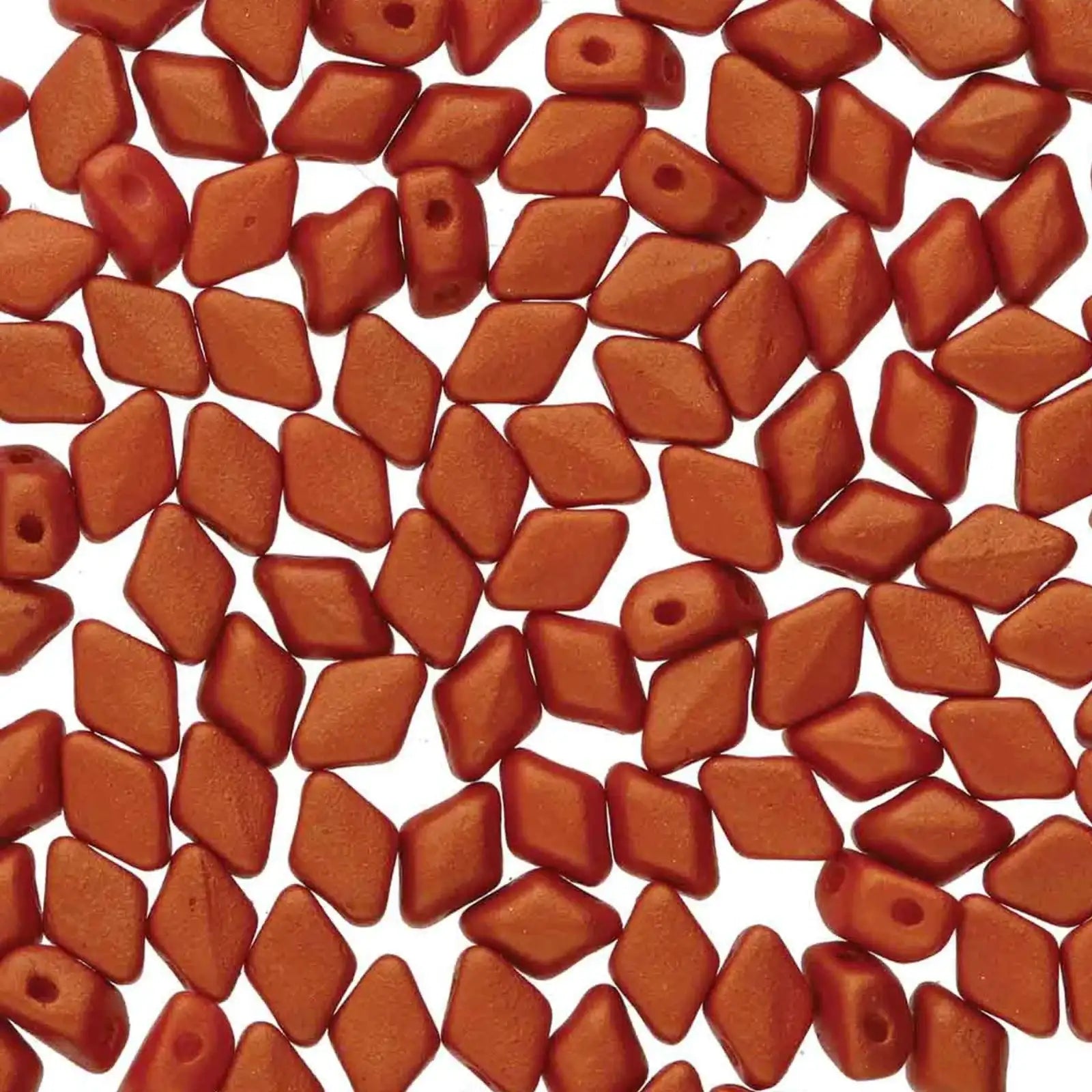 Mini Gemduo Beads, Gold Shine Orange