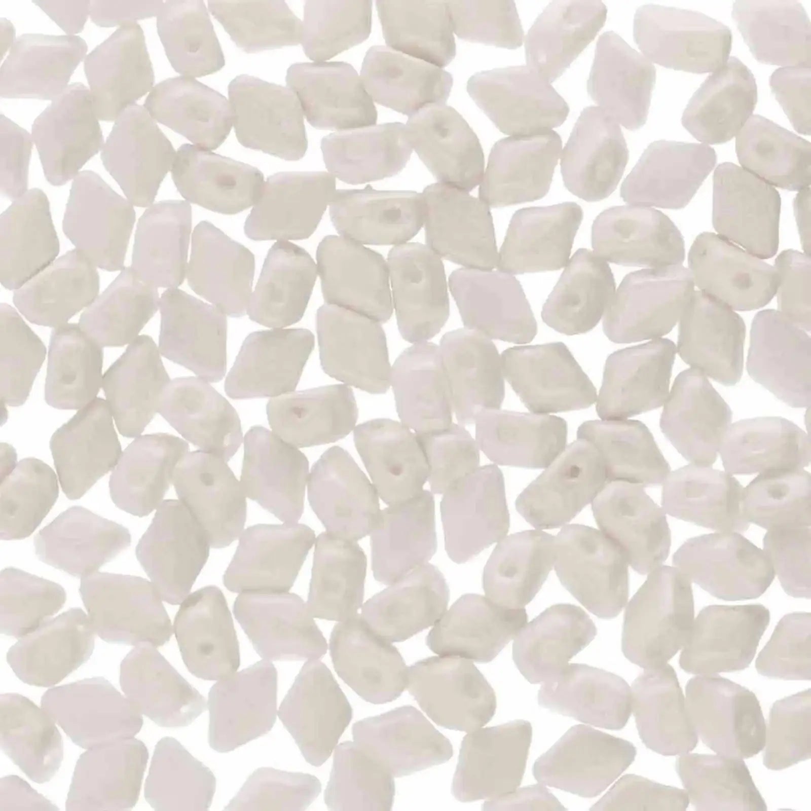 Mini Gemduo Beads, Pearl Shine White
