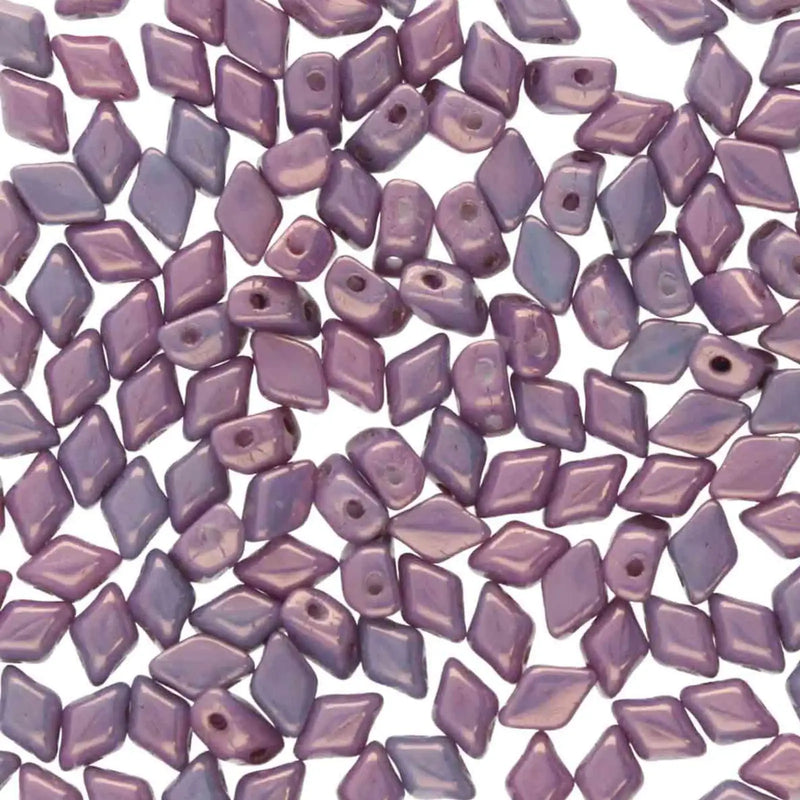 Mini Gemduo Beads, Vega on Chalk 