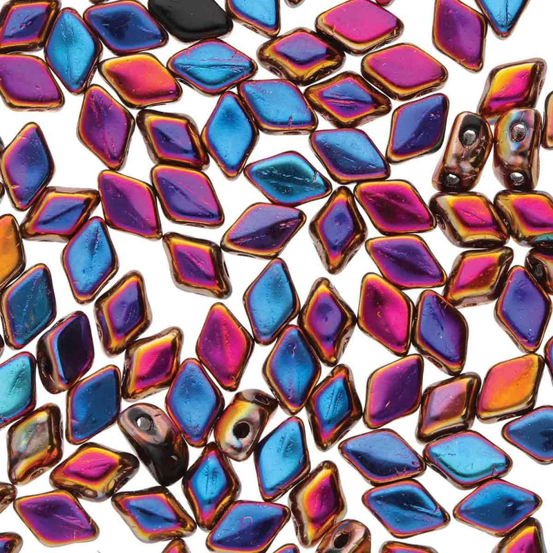 Mini Gemduos Beads, Jet Full Sliperit