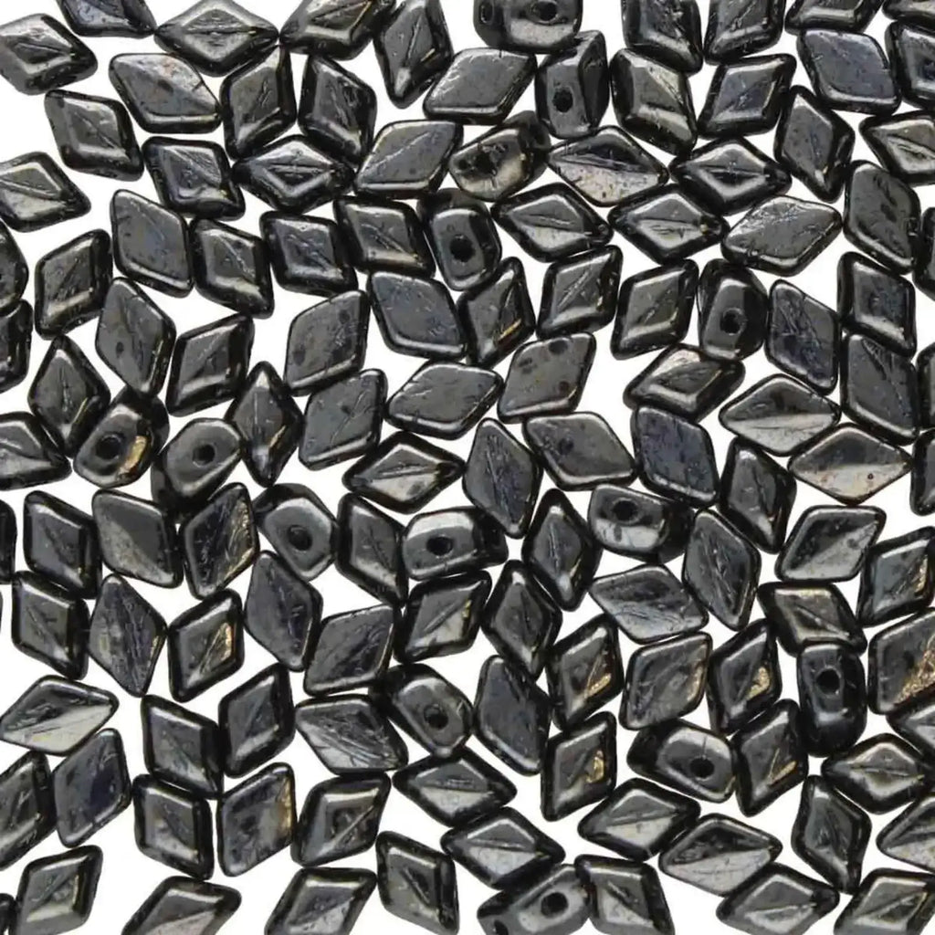 Mini Gemduos Beads, Jet Hematite, 5g. – The Argus Collection