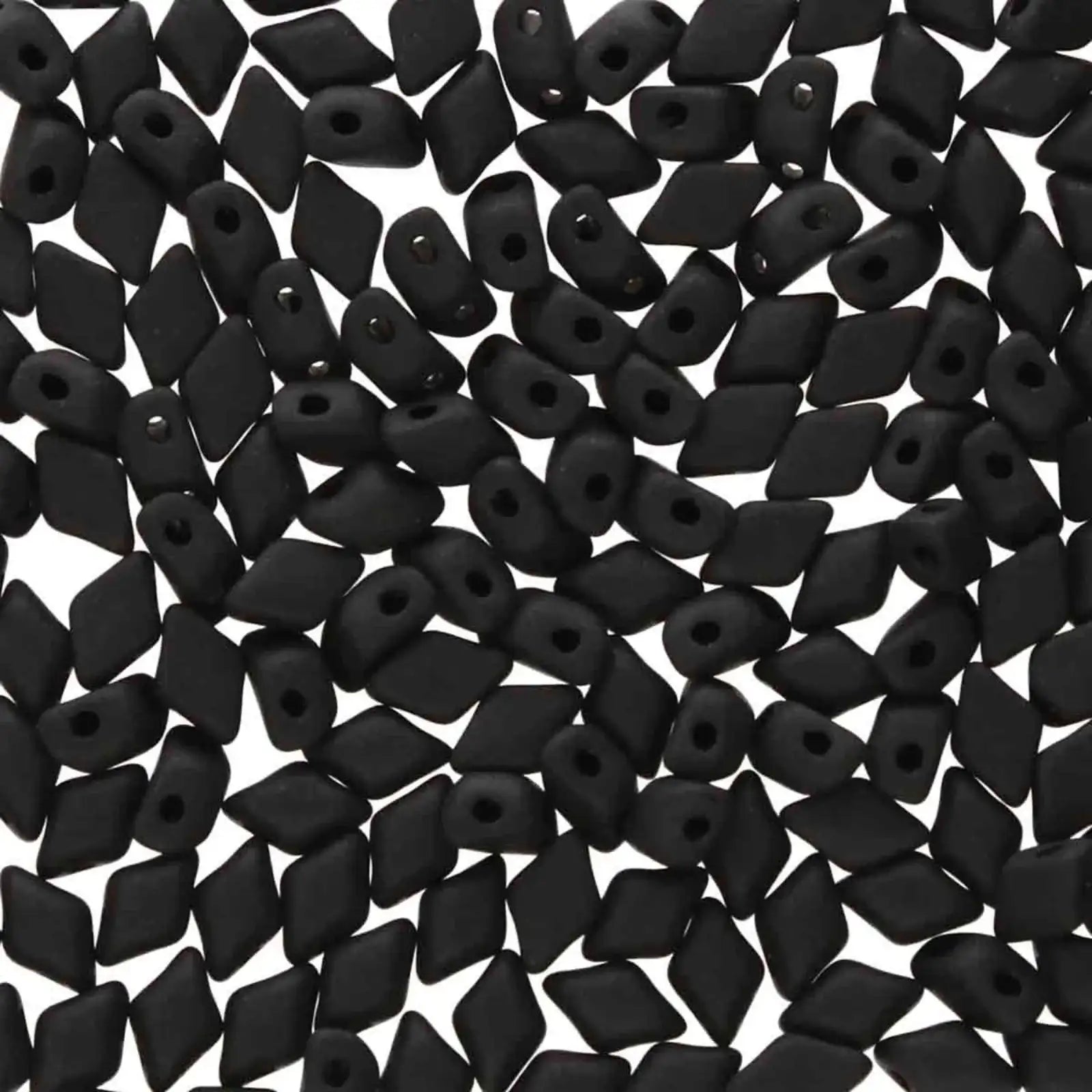 Mini Gemduos Beads, Jet Matte