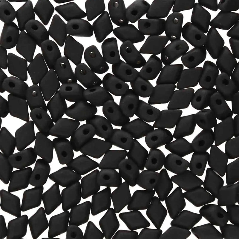 Mini Gemduos Beads, Jet Matte