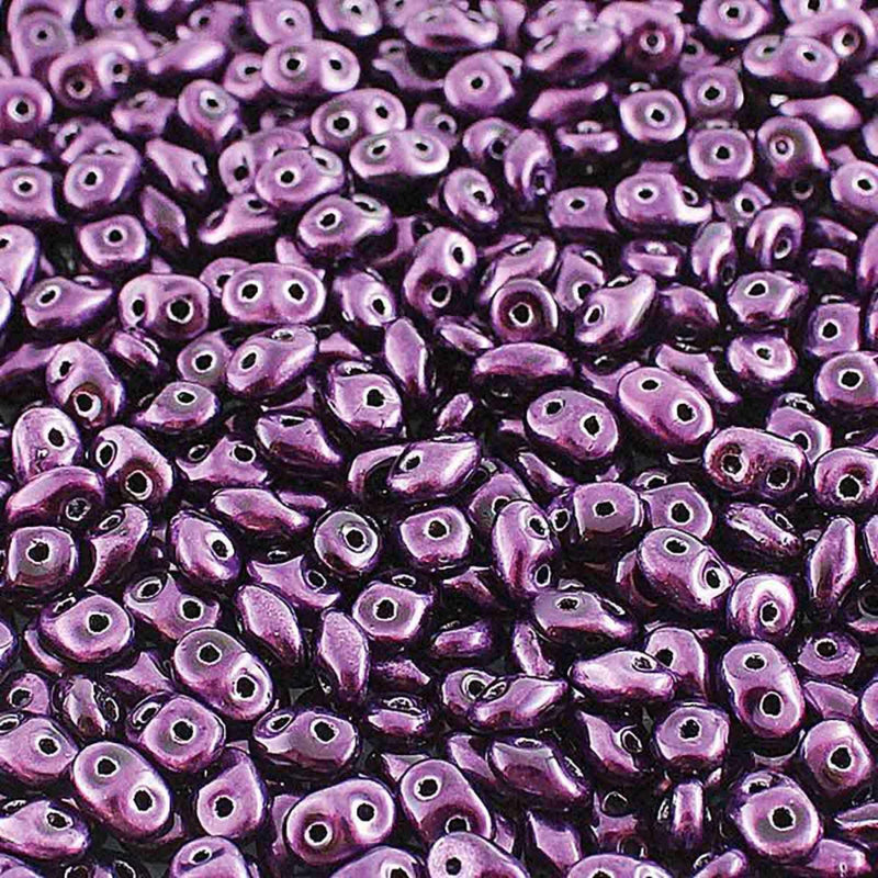 Miniduo Beads, Metalust Purple