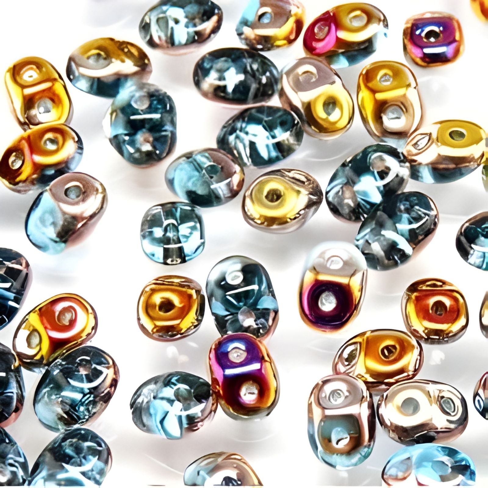 Miniduo Beads, Aqua Sliperit