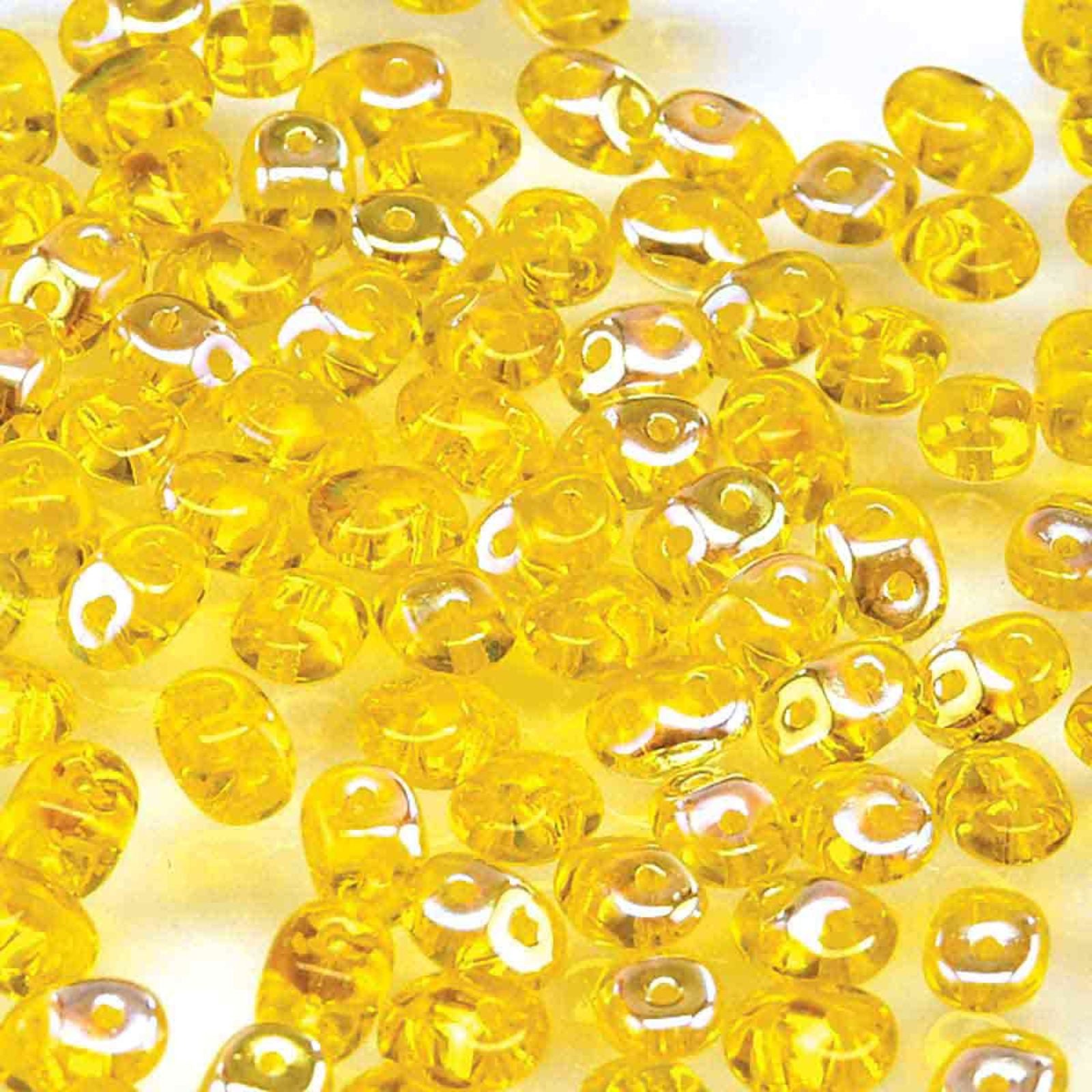 Miniduo Beads, Amber AB