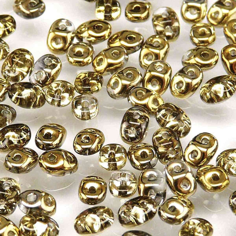 Miniduo Beads, Crystal Amber