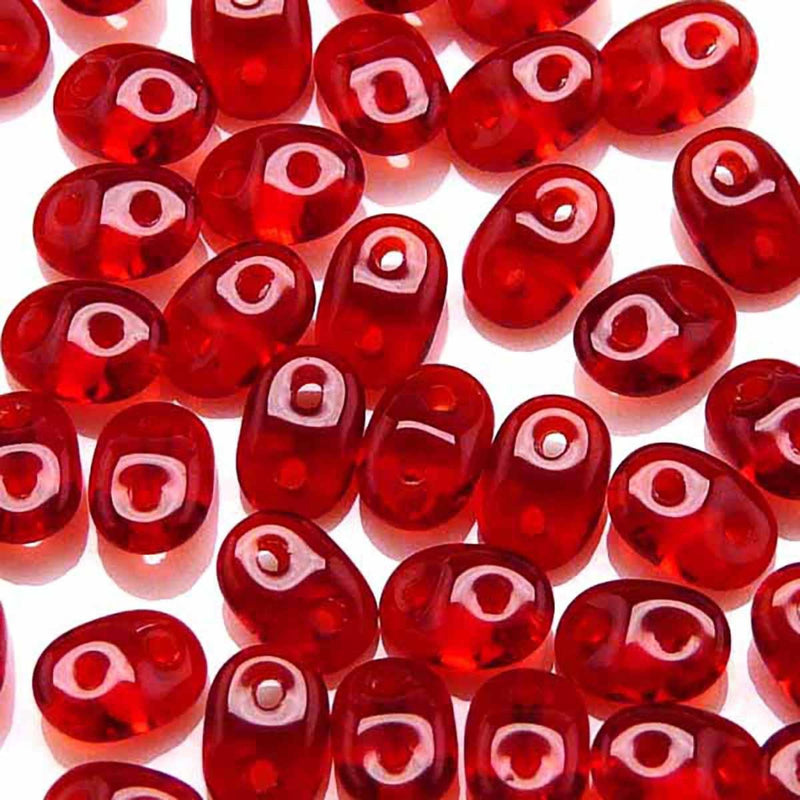 Miniduo Beads, Ruby
