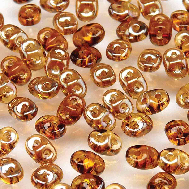 Miniduo Beads, Topaz Celsian