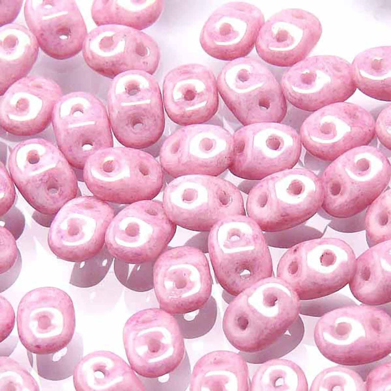 Miniduo Beads, Chalk Lila Luster