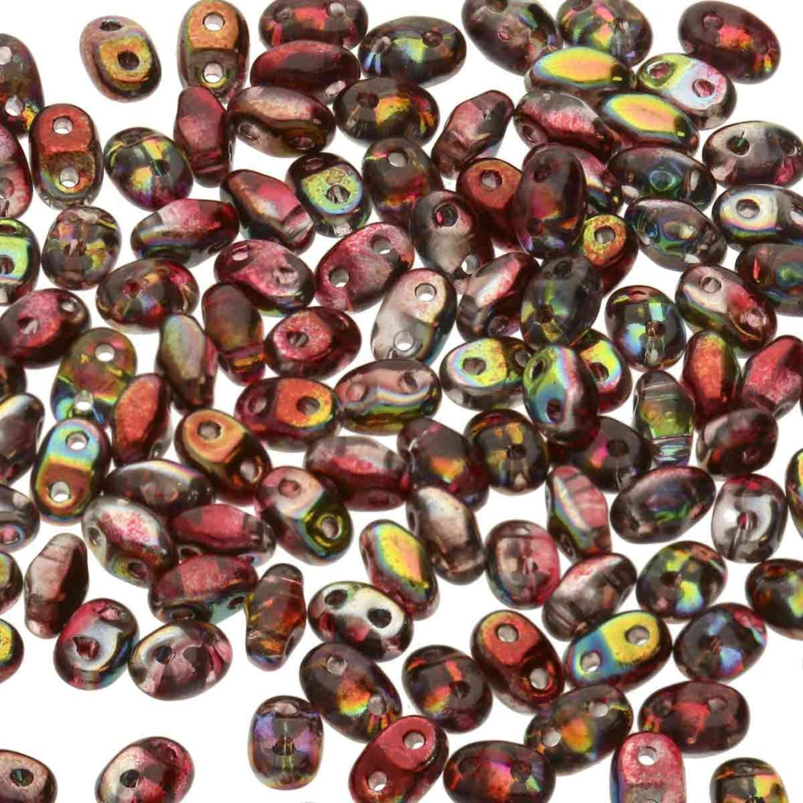 Miniduo Beads, Crystal Magic Red Brown