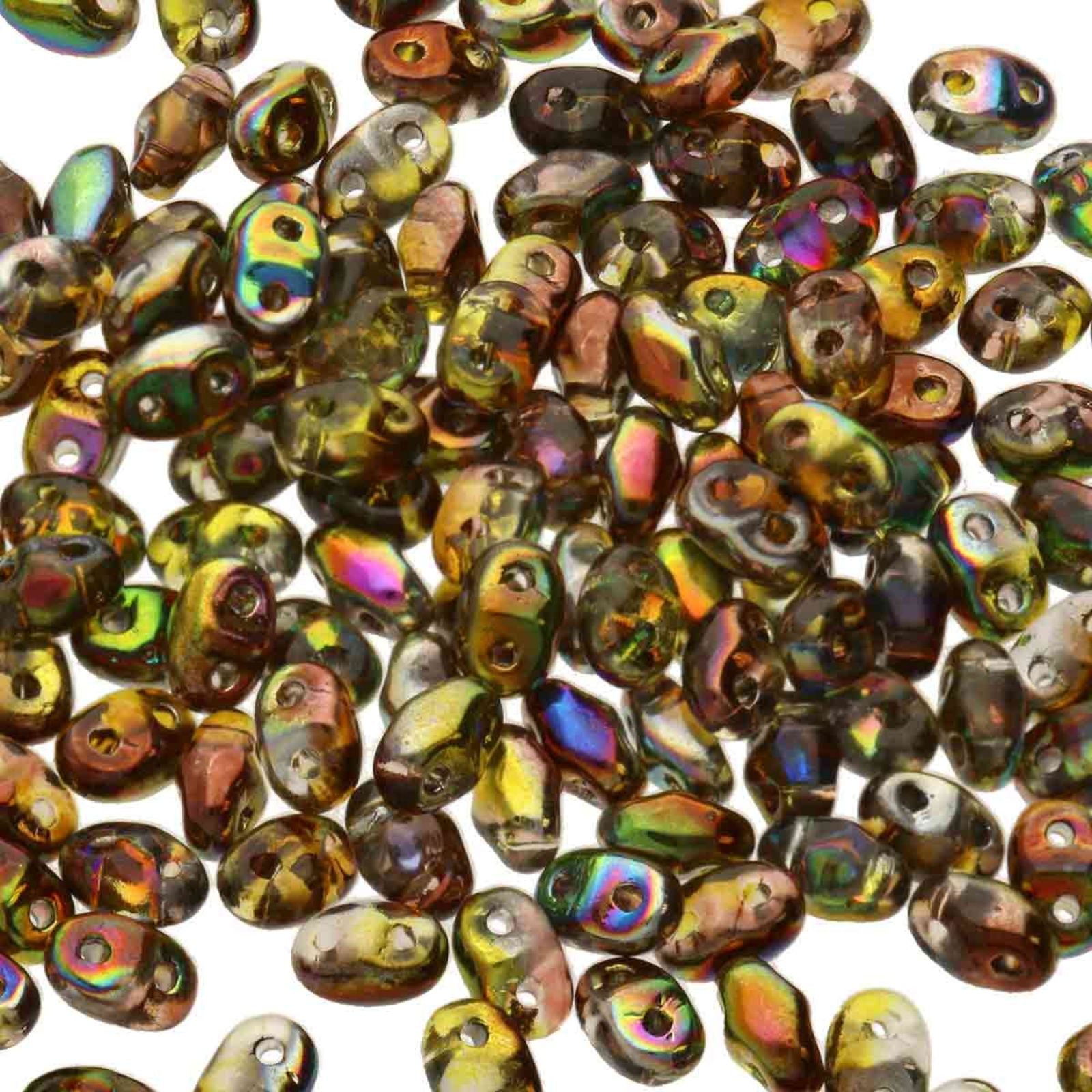 Miniduo Beads, Crystal Magic Yellow Brown