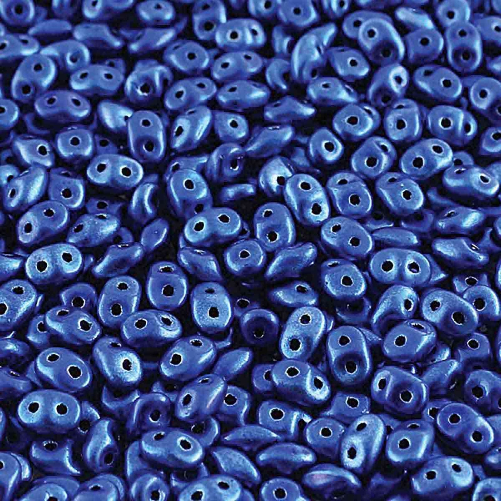 Miniduo Beads, Metalust Crown Blue