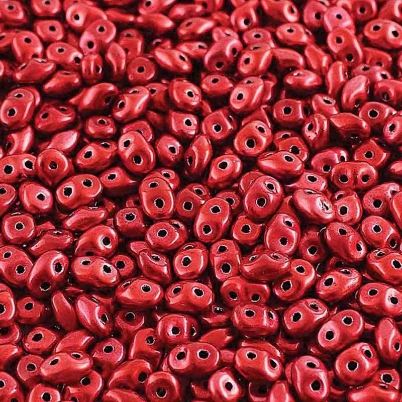 Miniduo Beads, Metalust Lipstick Red