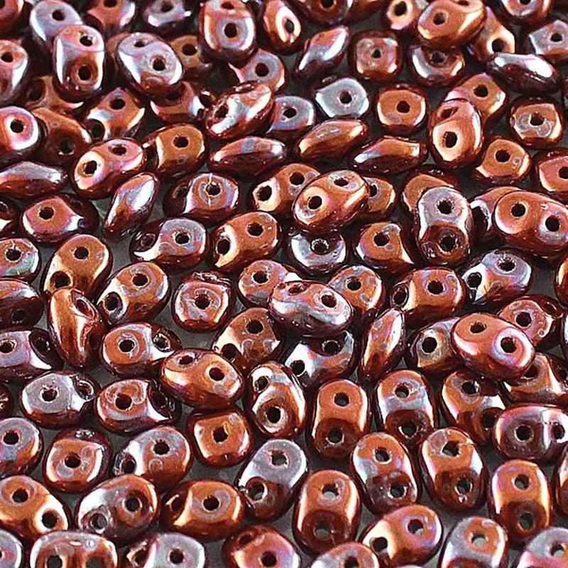 Miniduo Beads, Nebula Chocolate