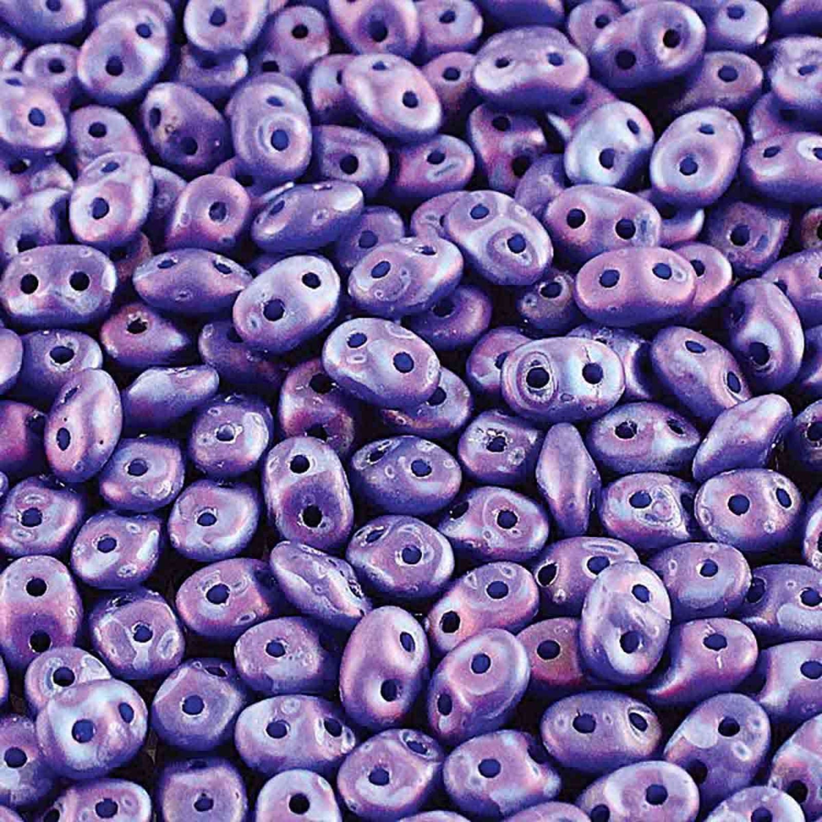 Miniduo Beads, Nebula Royal Blue Matte