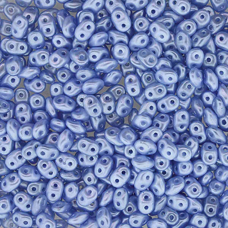 Miniduo Beads, Pastel Light Sapphire