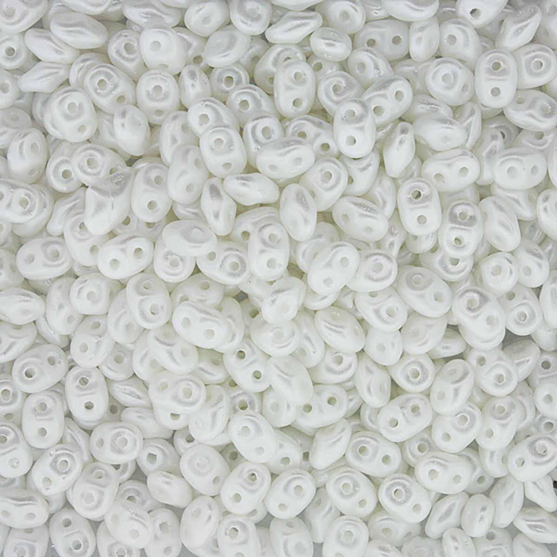 Miniduo Beads, Pastel Snow White
