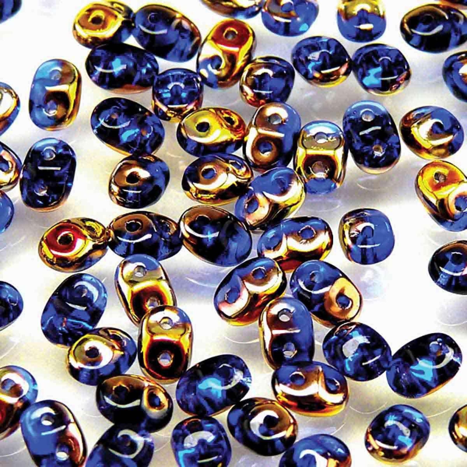 Miniduo Beads, Sapphire Sliperit
