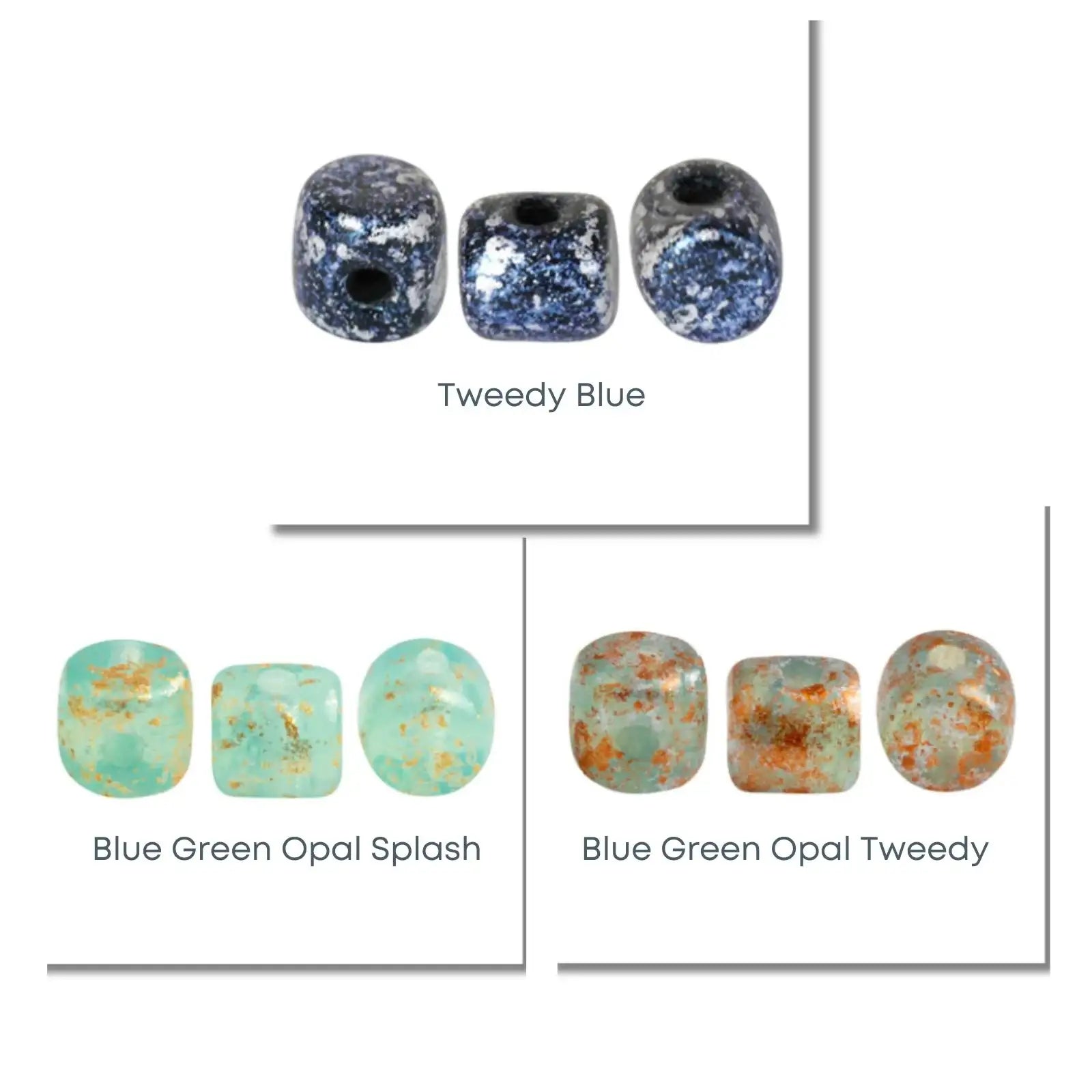 Minos Beads par Puca, Blue Green Opal Coats